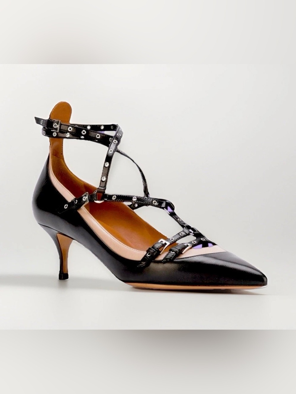 Valentino Garavani Love Latch Rockstud pumps Pointed-Toe Kitten Heel 37.5